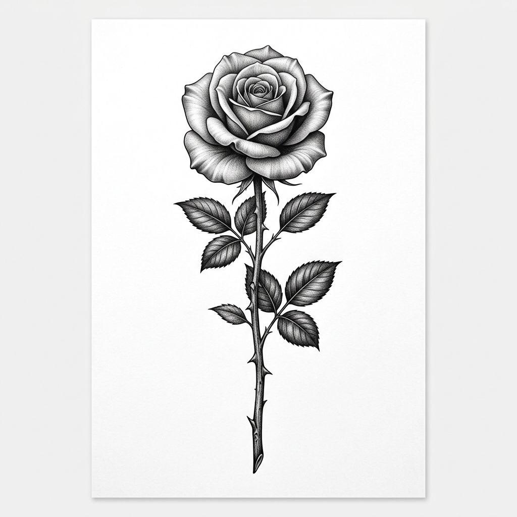 idée tatouage avant-bras rose réaliste