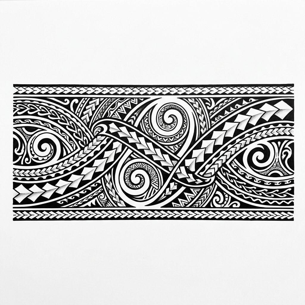 idée tatouage avant-bras tribal arm band