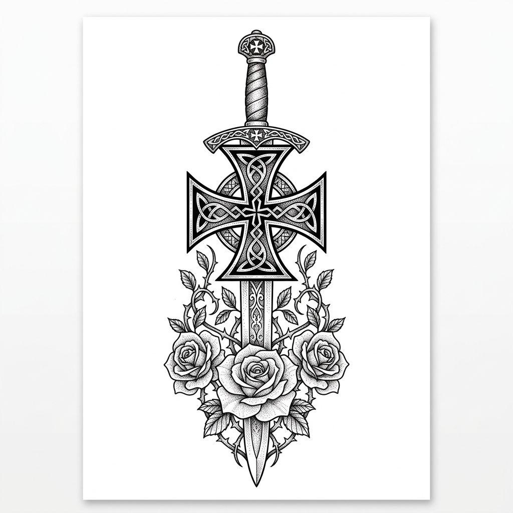 idée tatouage bras homme croix templière