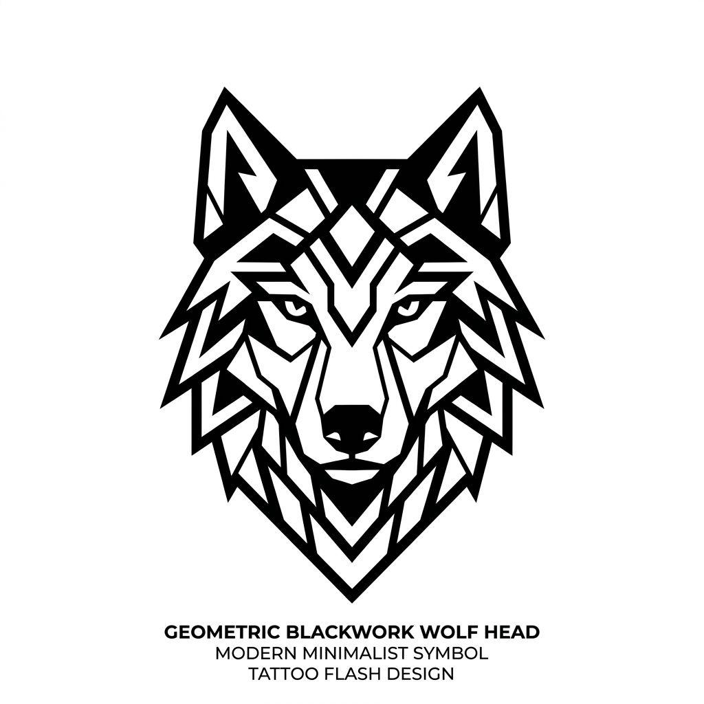 knöchel-tattoo geometrischer wolf