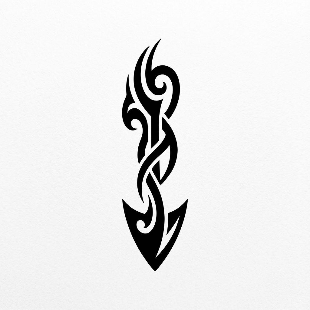 knöchel-tattoo tribal pfeil