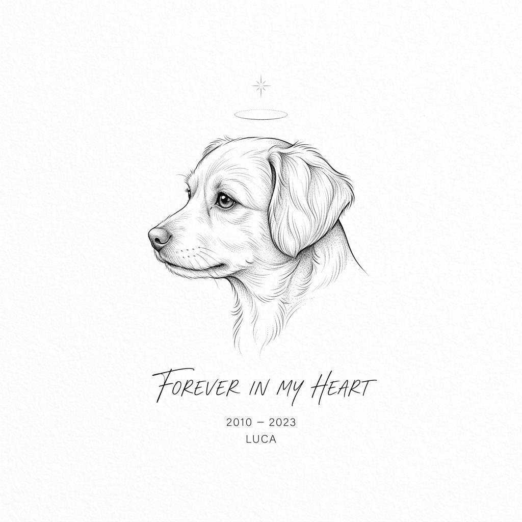 hund-tattoo fineline portrait