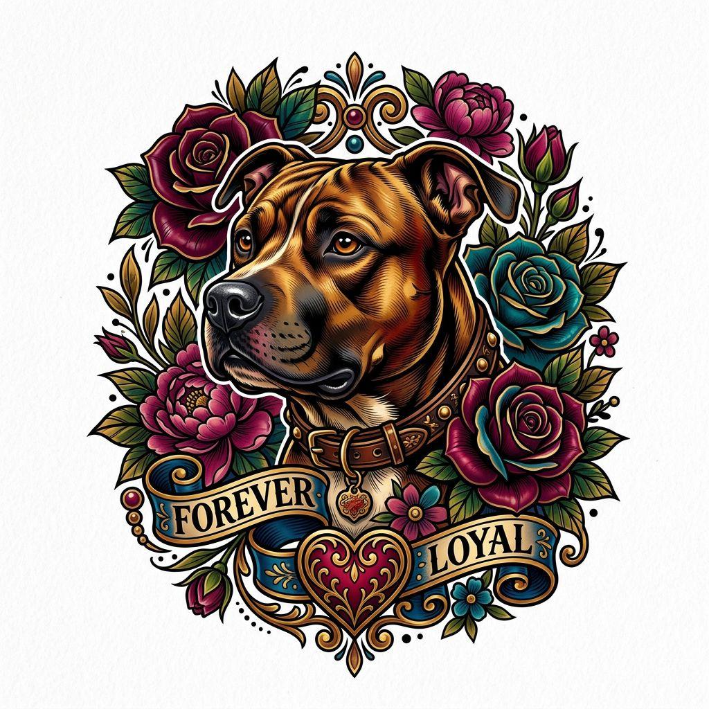 hund-tattoo neo-traditional hund