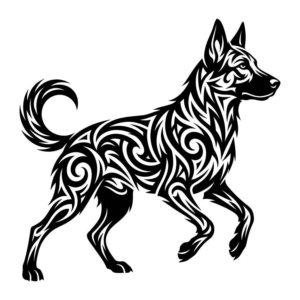 hund-tattoo tribal hund