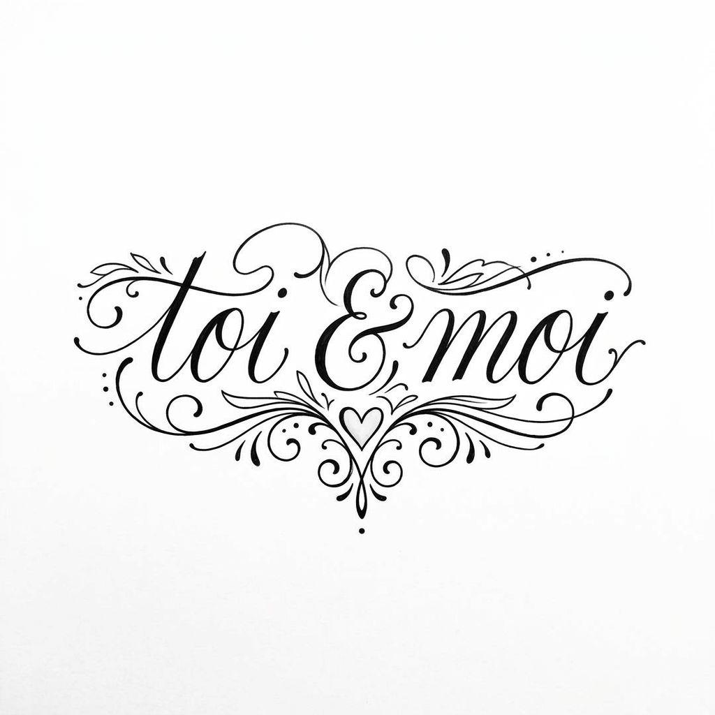 idée tatouage couple lettrage couple