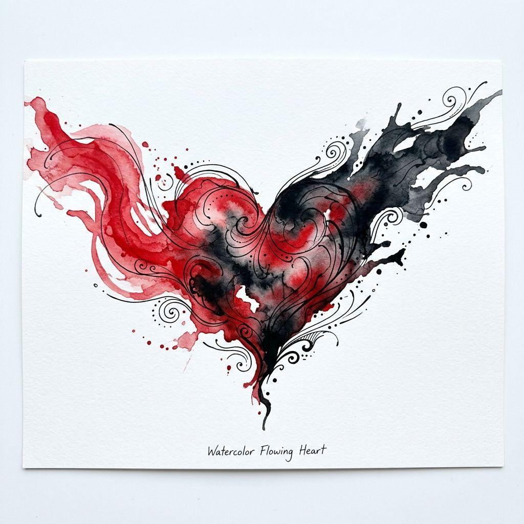 idée tatouage couple aquarelle couple abstraite