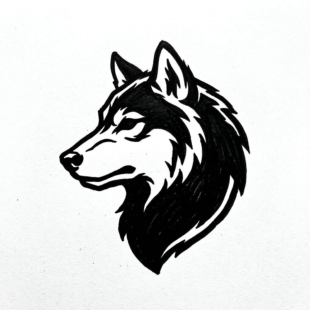 idée tatouage discret homme petite tête de loup