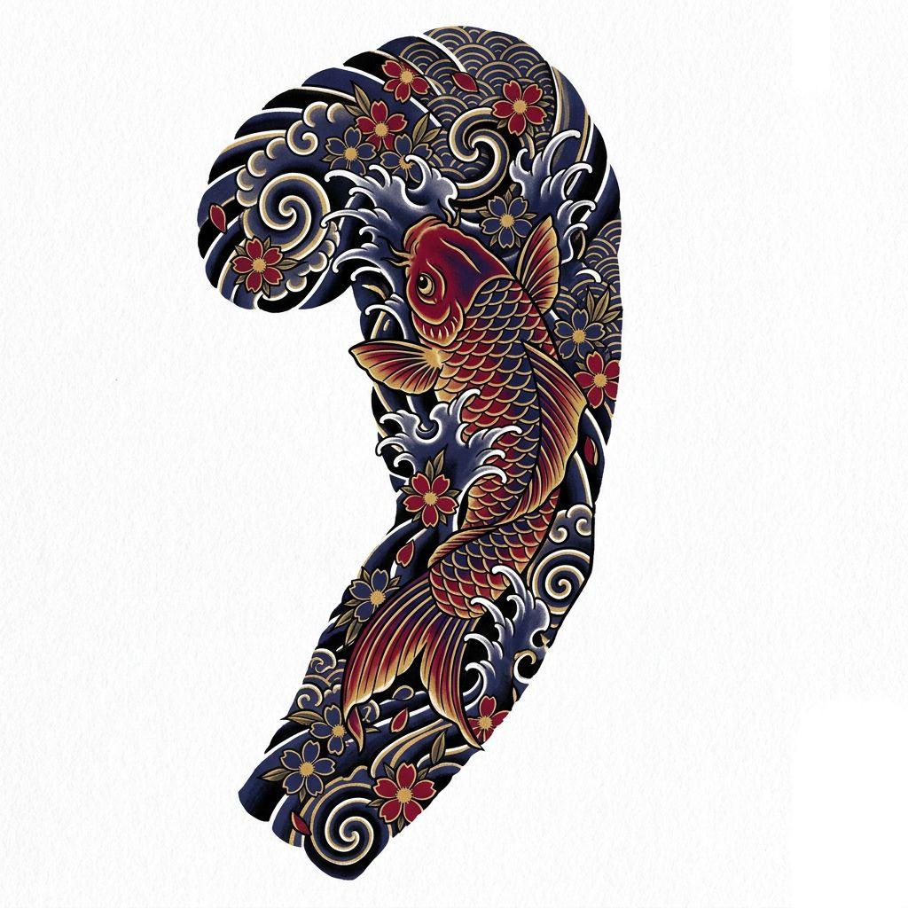 idée tatouage emplacement bras japonais sleeve