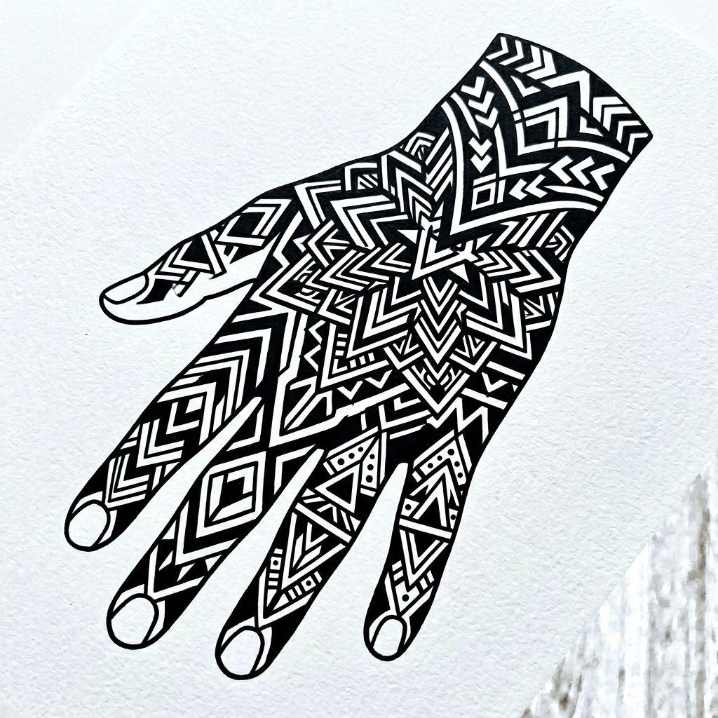 idée tatouage emplacement main tribal
