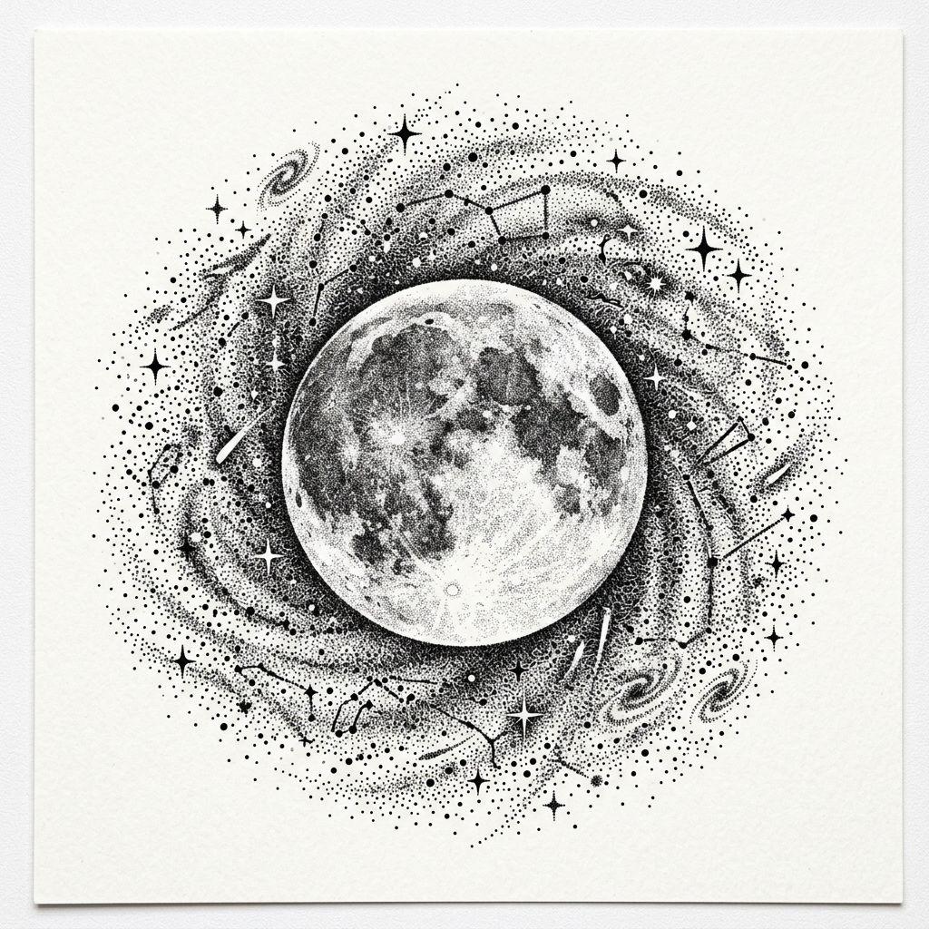 schulter-tattoo dotwork mond