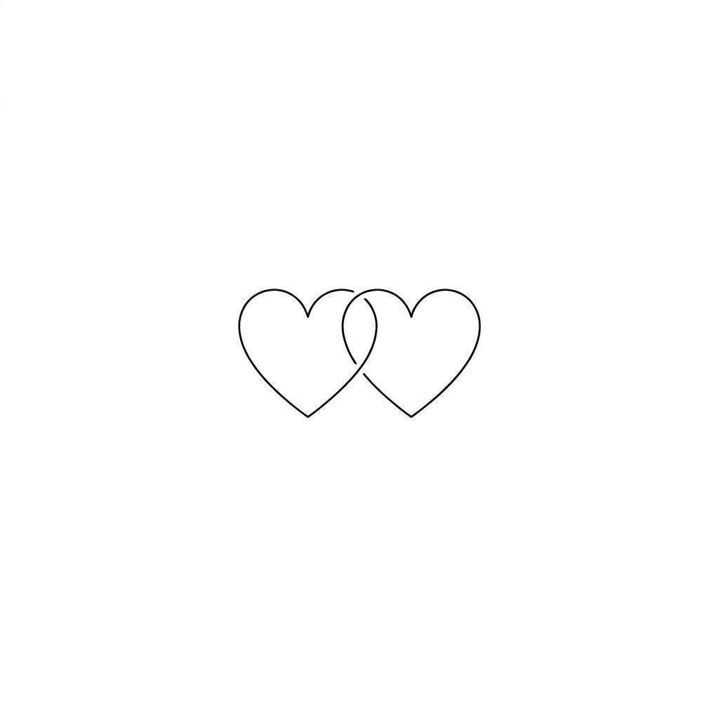geschwister-tattoo minimalistische herzen