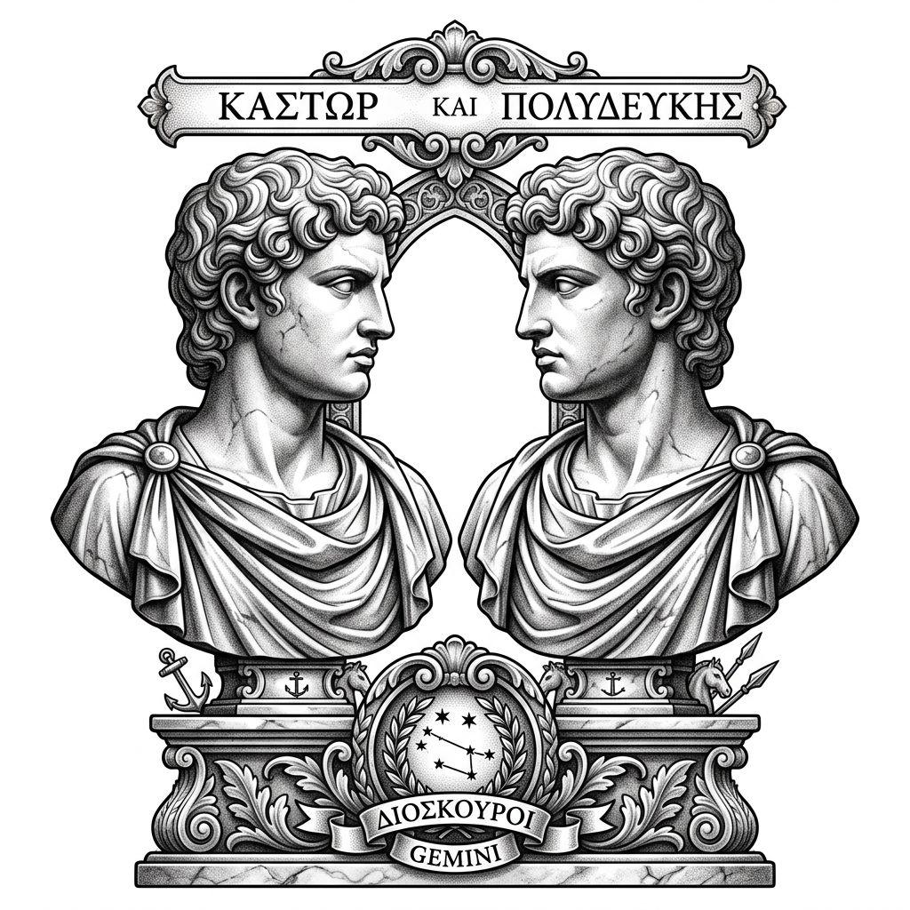 geschwister-tattoo kastor und pollux