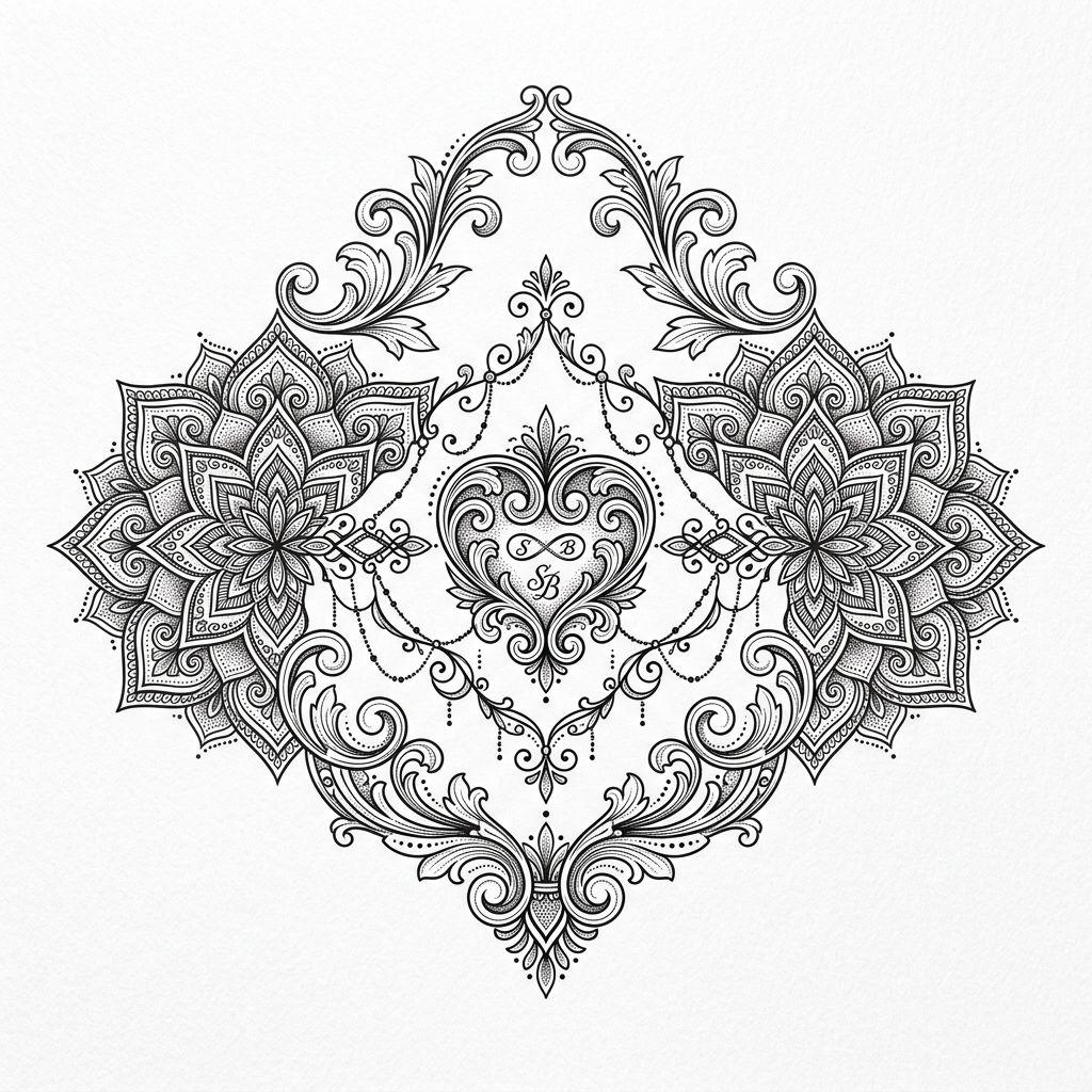geschwister-tattoo ornamentales mandala