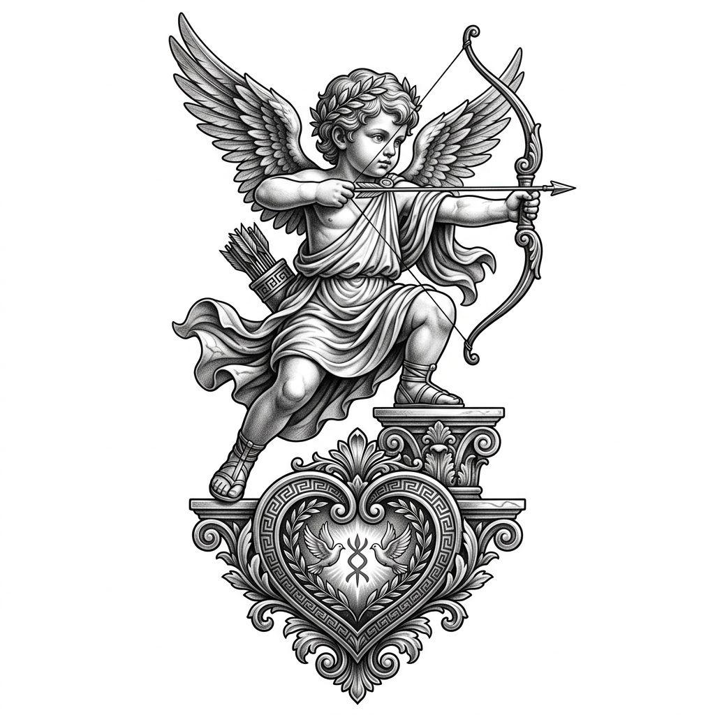 herz-tattoo amor mythologisch