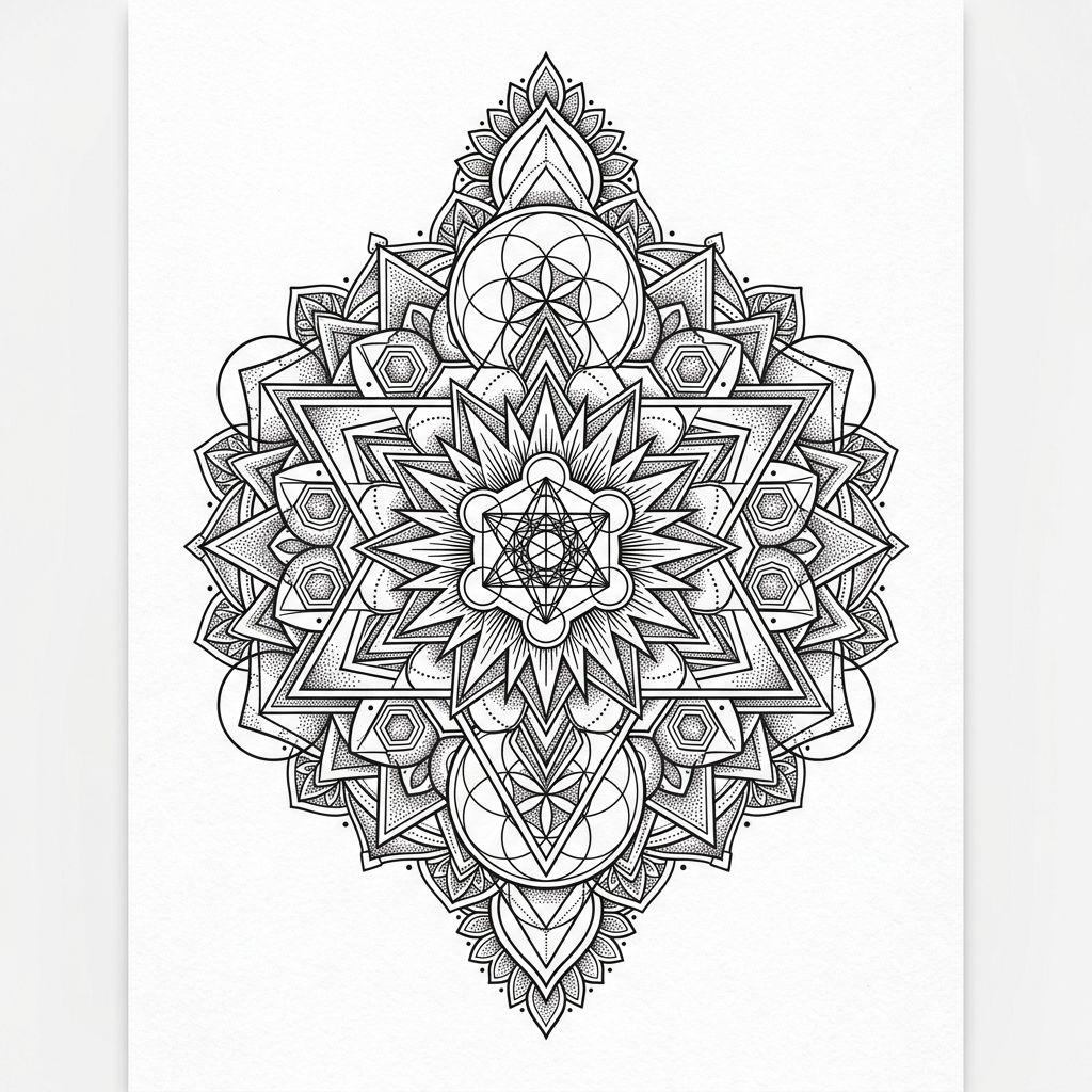 idée tatouage main main géométrique