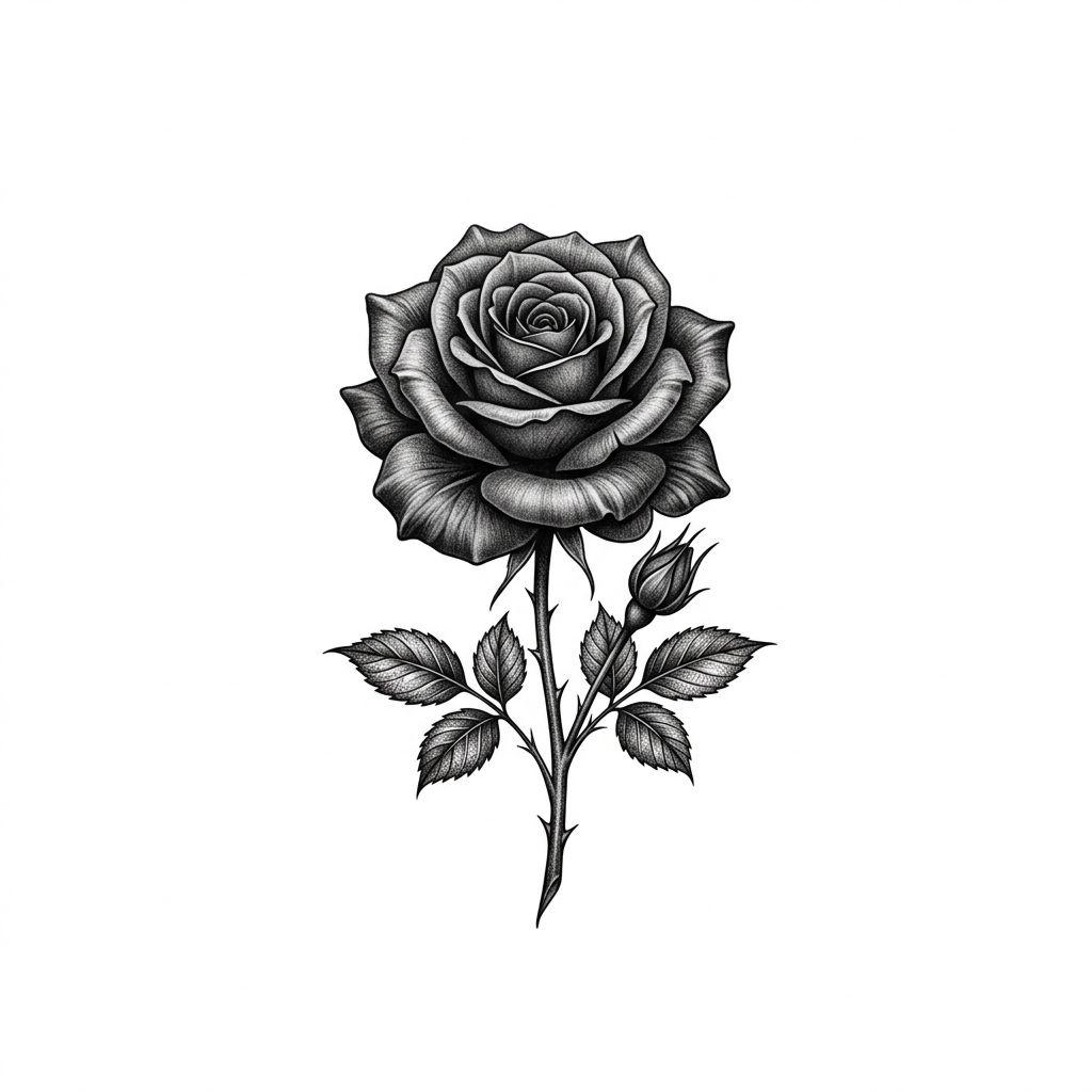 idée tatouage main main réaliste rose