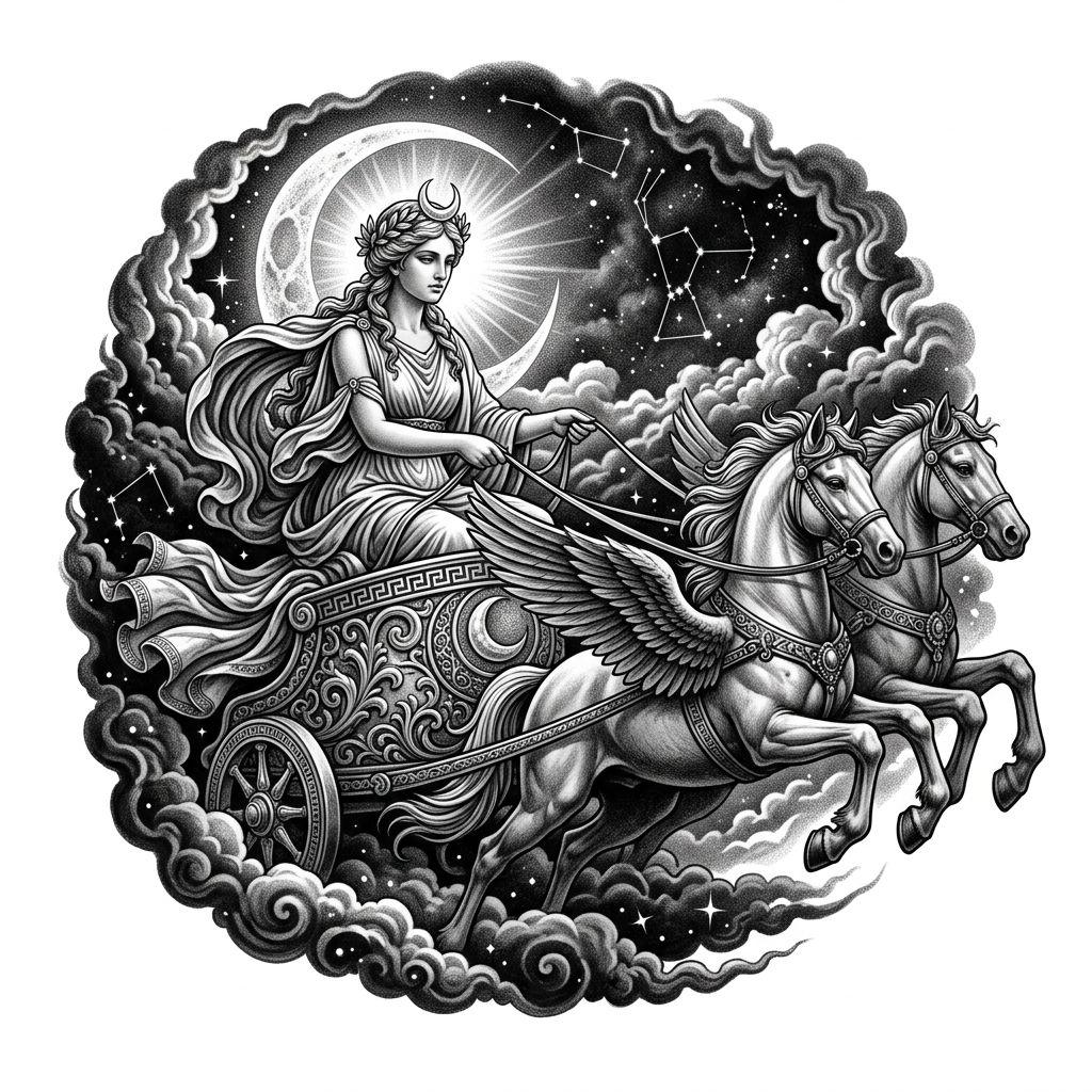 mond-tattoo selene mythologisch