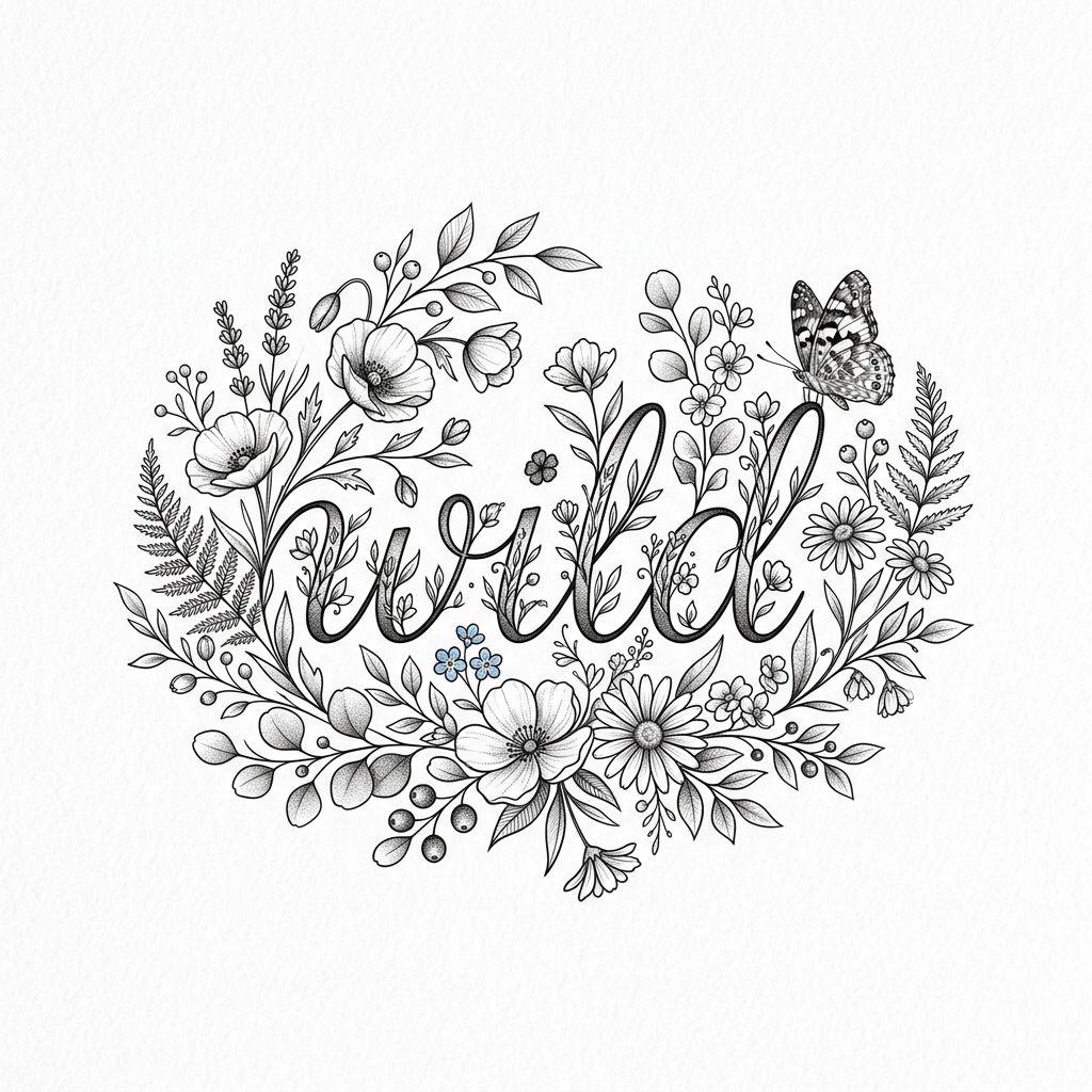 idée tatouage phrase phrase floral
