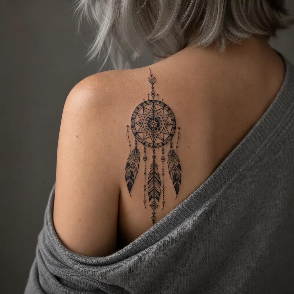idée tatouage attrape-rêve attrape-reve tribal amerindien
