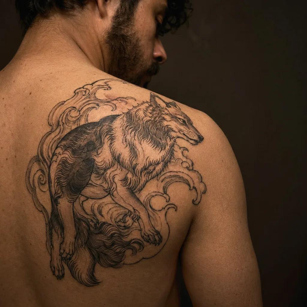 idée tatouage chien chien japonais