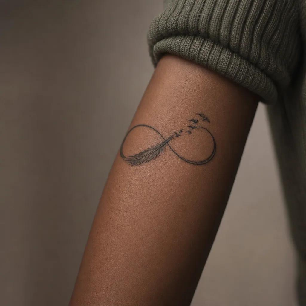 idée tatouage deuil symbole infini deuil