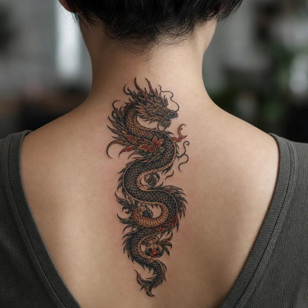 drache-tattoo drache neo-traditional reich
