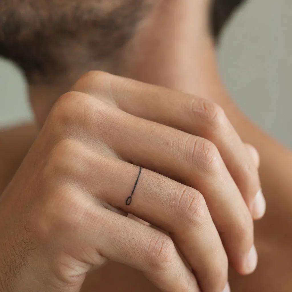 finger-tattoo minimalistischer ring