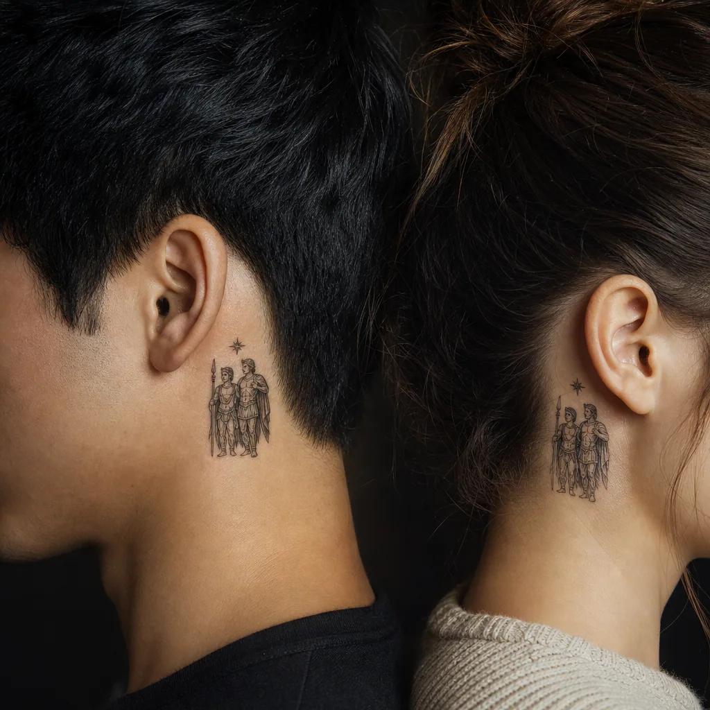 idée tatouage frère et sœur castor et pollux
