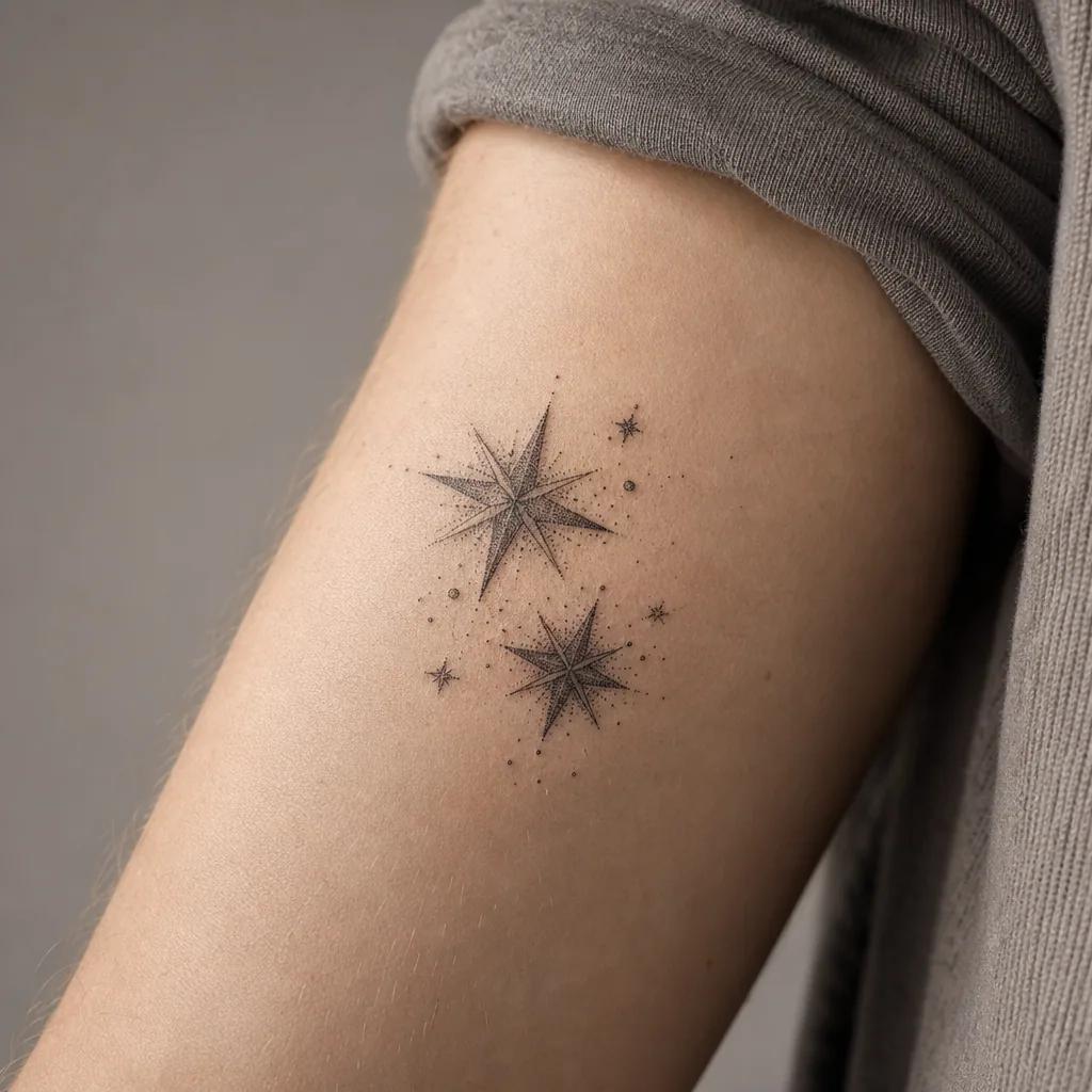 idée tatouage parents étoiles dotwork parentales