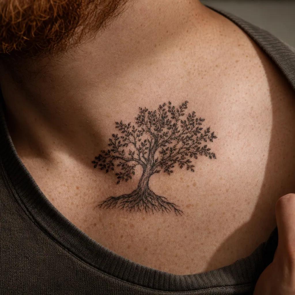 idée tatouage parents arbre familial ornemental