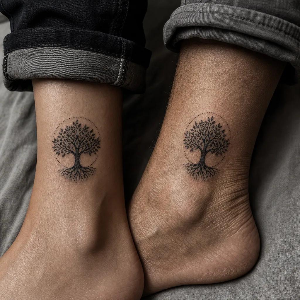idée tatouage père et fils arbre de vie spirituel