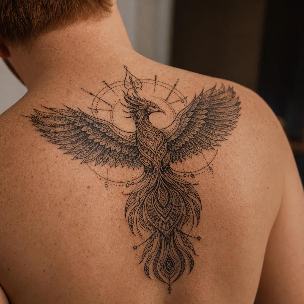 phoenix-tattoo phoenix mandala ornamental