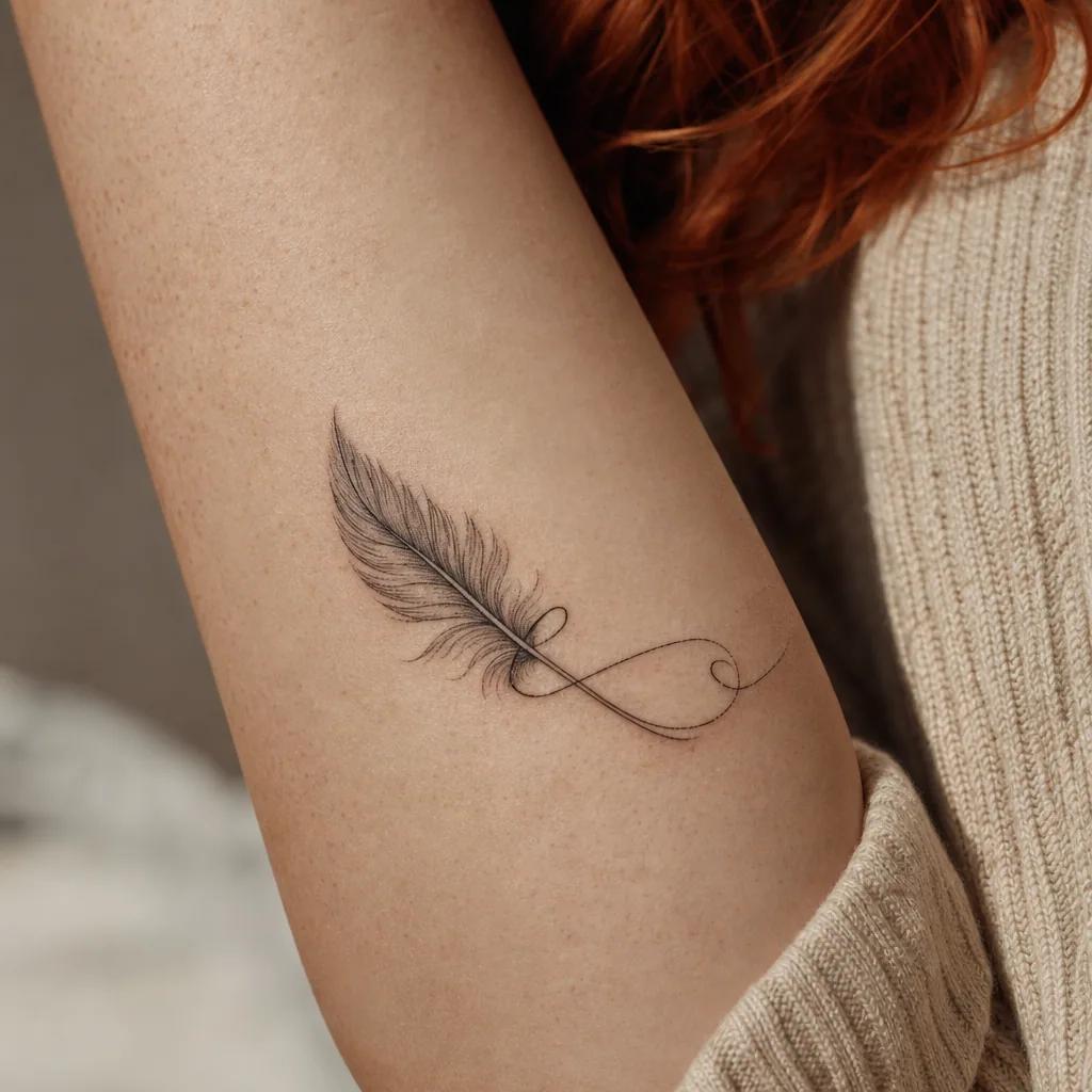 idée tatouage plume lettrage plume citation