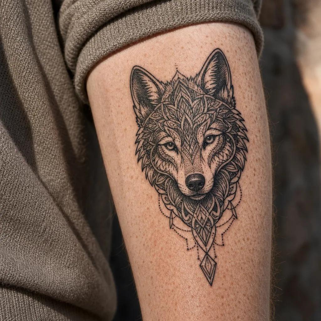 wolf-tattoo ornamentales wolf-mandala