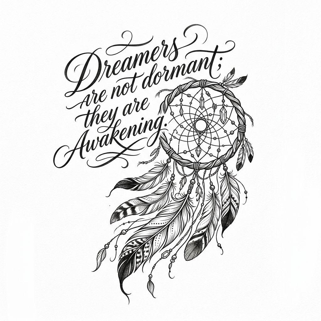 traumfänger-tattoo traumfänger mit spruch