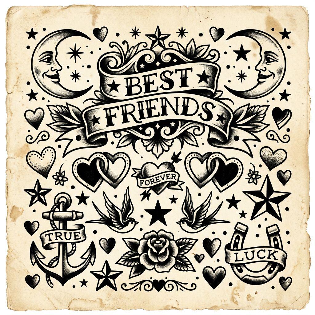beste freundin-tattoo best-friends-patchwork
