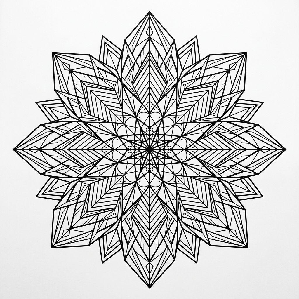 blume-tattoo geometrische mandala-blume