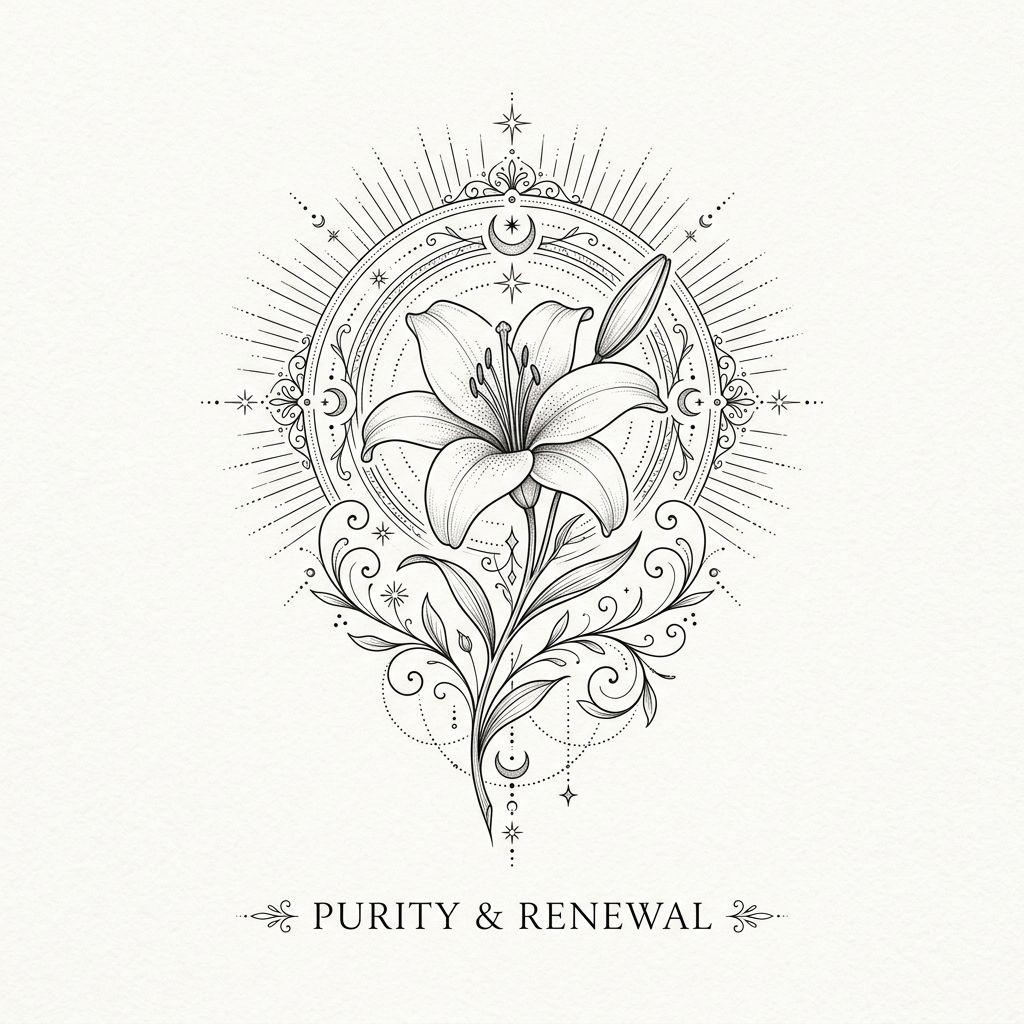 blume-tattoo spirituelle lilie