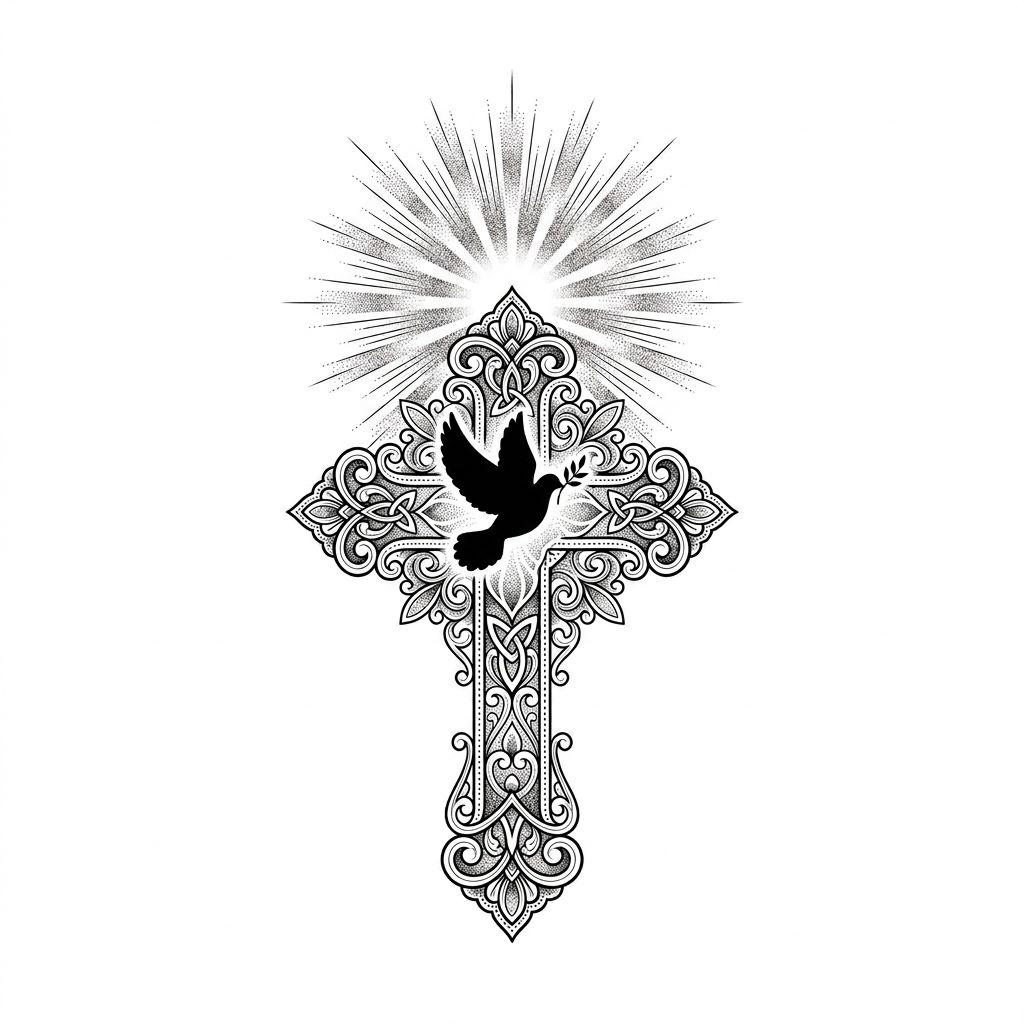 arm-tattoo spirituelles kreuz