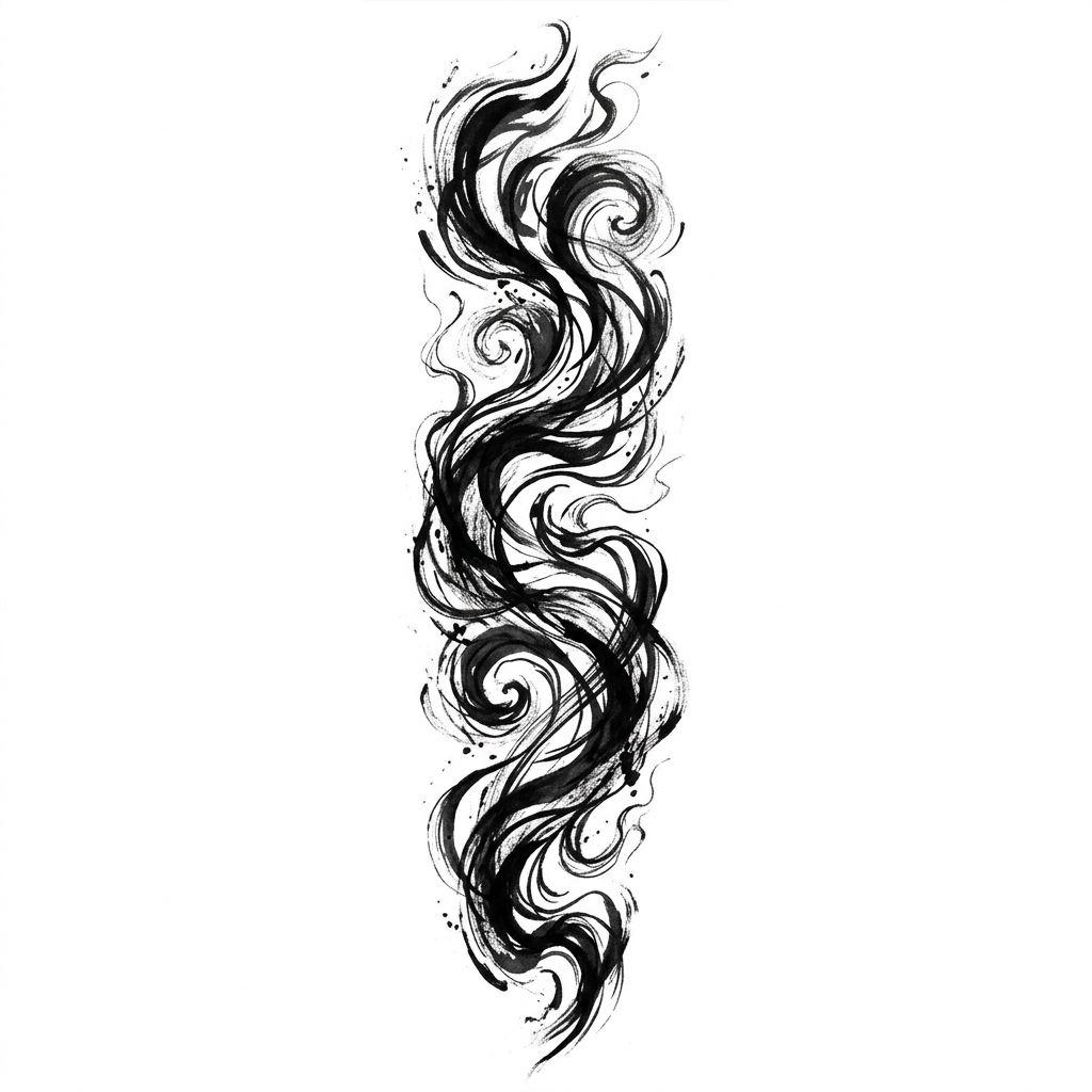 arm-tattoo abstrakte wolke