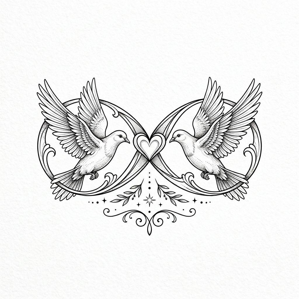 idée tatouage couple symbole infini spirituel