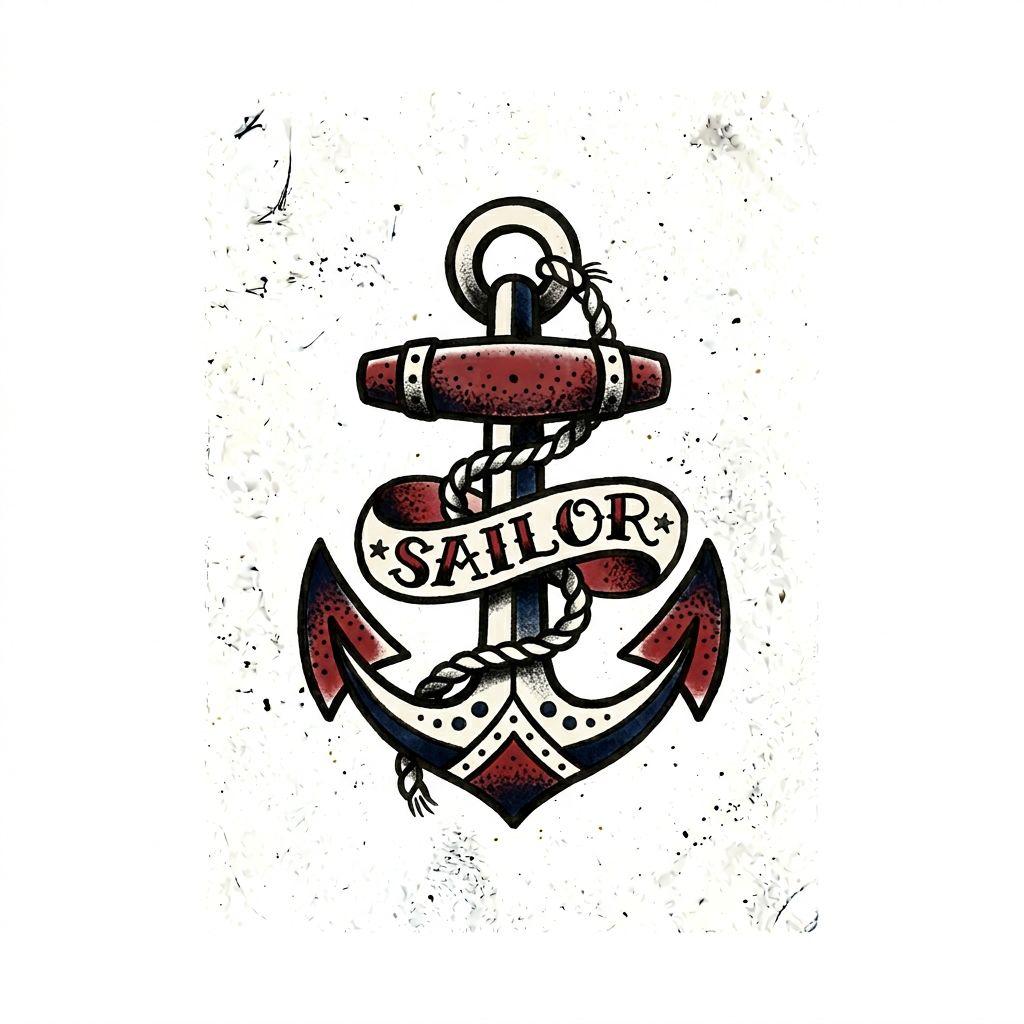 finger-tattoo old school anker