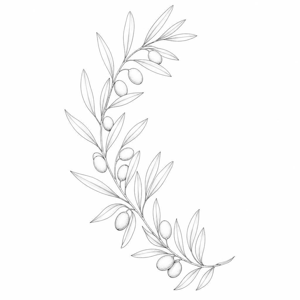 schulter-tattoo fineline blumenzweig