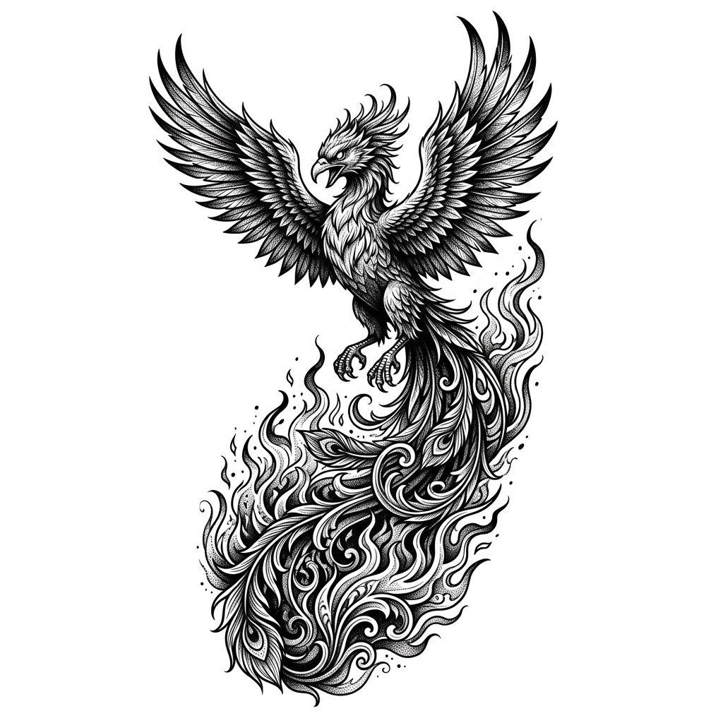 schulter-tattoo premium phoenix
