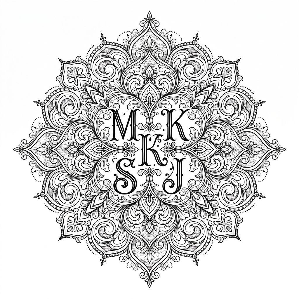 familie-tattoo familien-mandala, Vorlage auf weißem Hintergrund