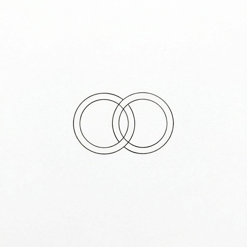 hochzeit-tattoo minimalistische eheringe single-line