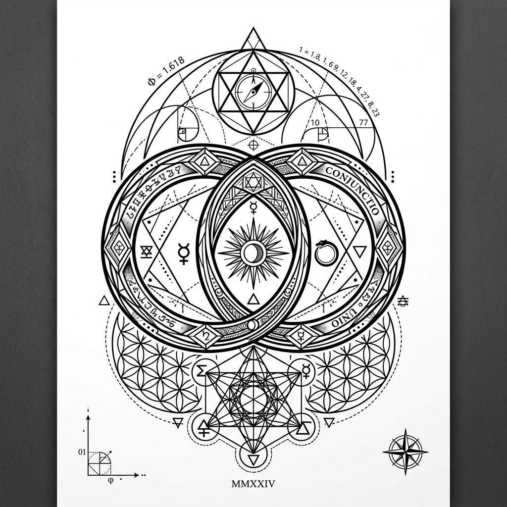 hochzeit-tattoo geometrische heilige ringe