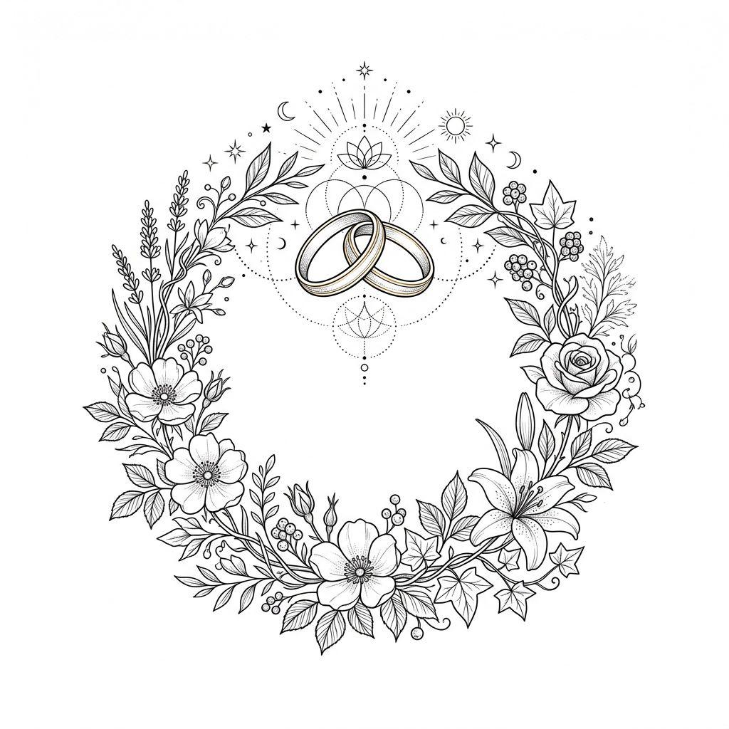 hochzeit-tattoo spirituelle hochzeitskrone