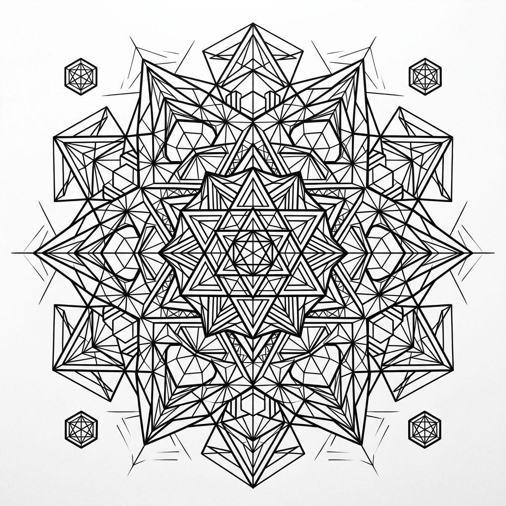mann-tattoo geometrisches mandala