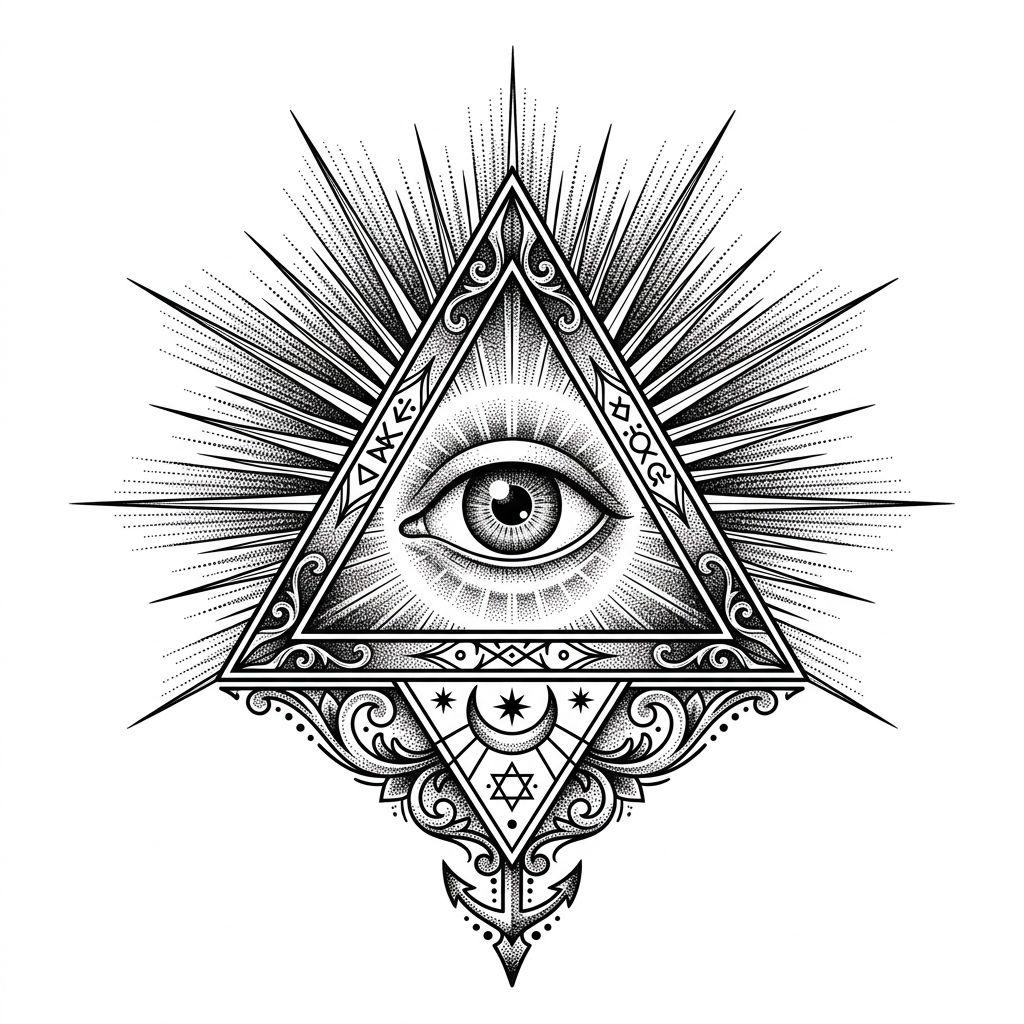 mann-tattoo auge der vorsehung